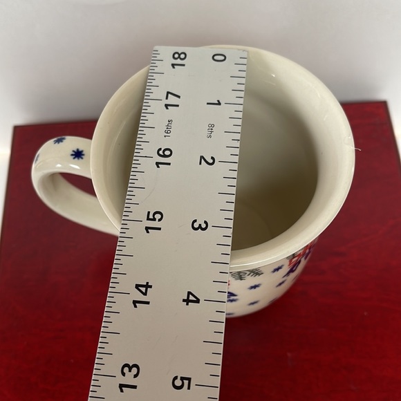 Polish pottery mug winter bells and. Snowflakes - Picture 8 of 8